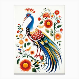 Scandinavian Bird Illustration Pheasant 8 Canvas Print
