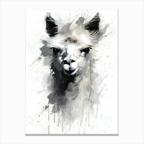 Aesthetic Abstract Watercolor Llama Canvas Print