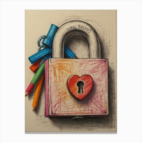 Heart Lock 11 Canvas Print