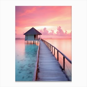 Sunset Over The Maldives Canvas Print