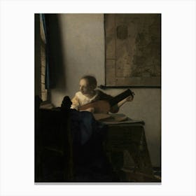 Johannes Vermeer Young Woman With A Lute Canvas Print