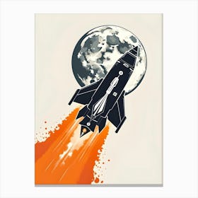 Space Rocket Canvas Print