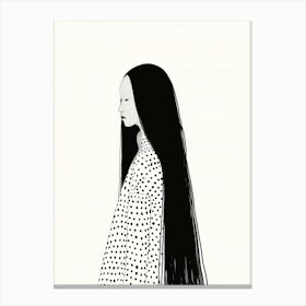 Girl With Long Hair 22 Canvas Print