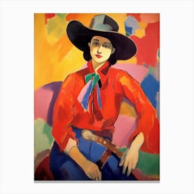 Matisse Inspired Fashion Cowgirl 3 Canvas Print