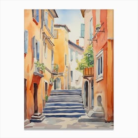 Terni, Italy Watercolour Streets 3 Canvas Print