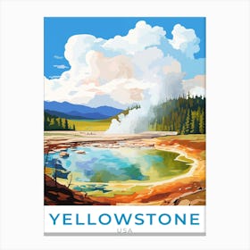 Usa Yellowstone Travel Canvas Print