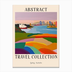 Abstract Travel Collection Poster Sydney Australia 1 Canvas Print