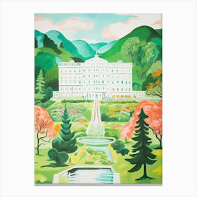 The Greenbrier   White Sulphur Springs, West Virginia   Resort Storybook Illustration 4 Canvas Print