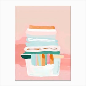 Stack Of Towels Canvas Print