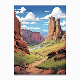 Golden Gate Highlands National Park Cartoon 3 Canvas Print