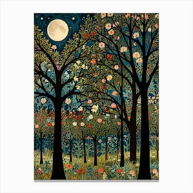 William Morris Moonlight In The Forest 41 Canvas Print