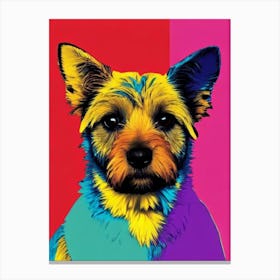 Norwich Terrier Andy Warhol Style dog Canvas Print
