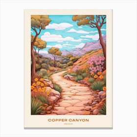Copper Canyon Mexico 1 Hike Poster Canvas Print