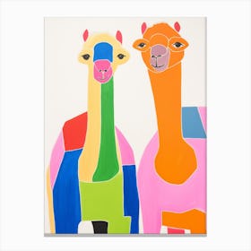 Colourful Kids Animal Art Camel 3 Canvas Print