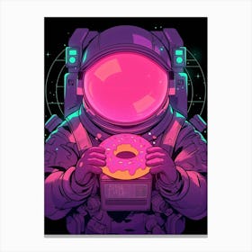 Donut Astronaut Canvas Print