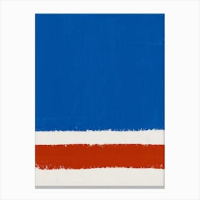 Blue And Red minimal Canvas Print