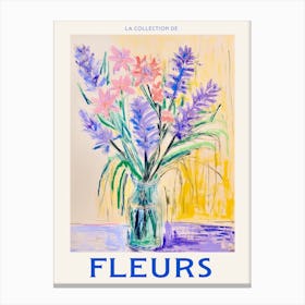 French Flower Poster Lavender Canvas Print