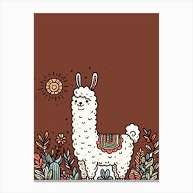 Mexican Llama Canvas Print