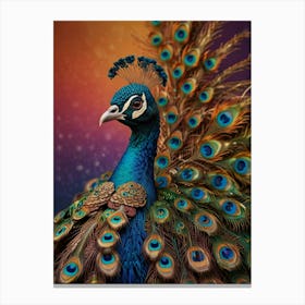 Peacock tail 1 Canvas Print