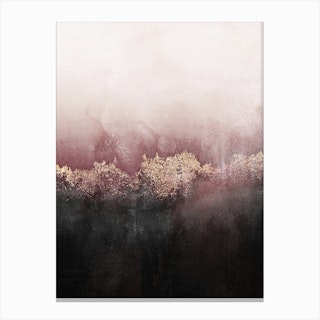 Pink And Gold Sky Canvas Print