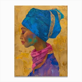 Blue Turban Canvas Print