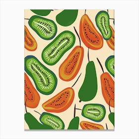 Abstract Fruit Pattern Illustration 1 Canvas Print