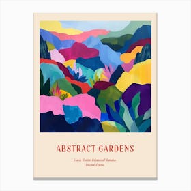 Colourful Gardens Lewis Ginter Botanical Garden Usa 4 Red Poster Canvas Print