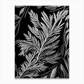 Rosemary Leaf Linocut 4 Canvas Print