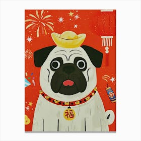 Chinese New Year Pug Canvas Print