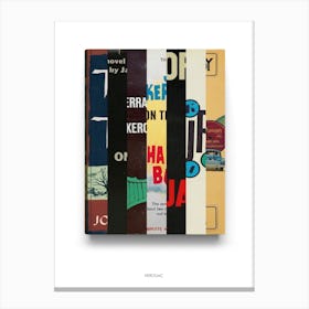 Jack Kerouac - Book Lover Abstract Print -First Edition Covers Leinwandbild