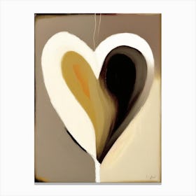 Abstract Heart Symbol Abstract Painting Canvas Print