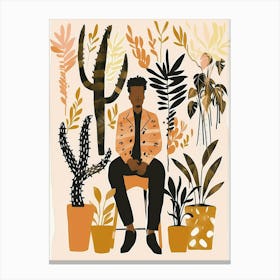 Cactus Man Canvas Print