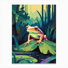 Frog In The Jungle 3 Canvas Print