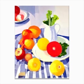 Tablescape 11 vegetable Canvas Print