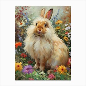 English Angora Rabbit Painting 3 Canvas Print