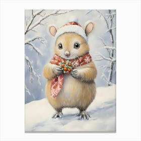 Christmas Mouse 2 Canvas Print