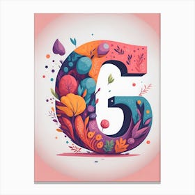 Colorful Letter G Illustration 22 Canvas Print