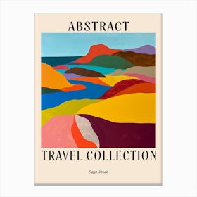 Abstract Travel Collection Poster Cape Verde 2 Canvas Print