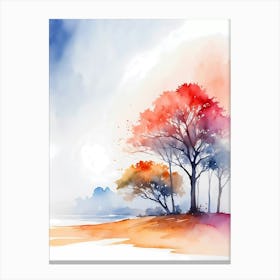 Watercolor Trees 6 Canvas Print