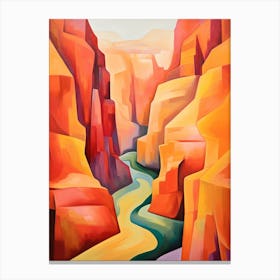 Canyon Abstract Minimalist 1 Canvas Print