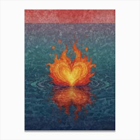 Heart Of Fire 24 Canvas Print