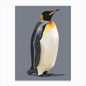 King Penguin Zavodovski Island Minimalist Illustration 1 Canvas Print
