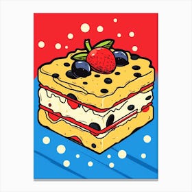 Pop Art Cake Cartoon Canvas Print