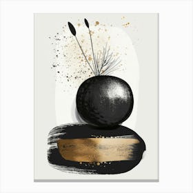 Black And Gold 36 Canvas Print