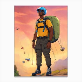 Soldier In The Sky Canvas Print
