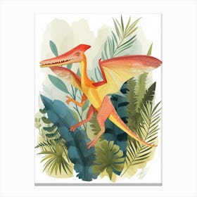Watercolour Pteranodon Dinosaur 3 Canvas Print