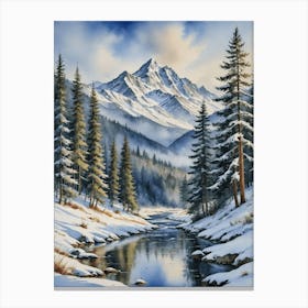 Snowy Mountains 1 Canvas Print