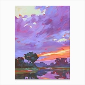Sunset At The Lake 1 Canvas Print