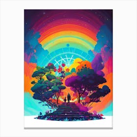 Rainbow Forest Canvas Print