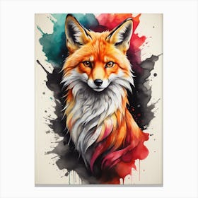 Fox Painting Canvas Print